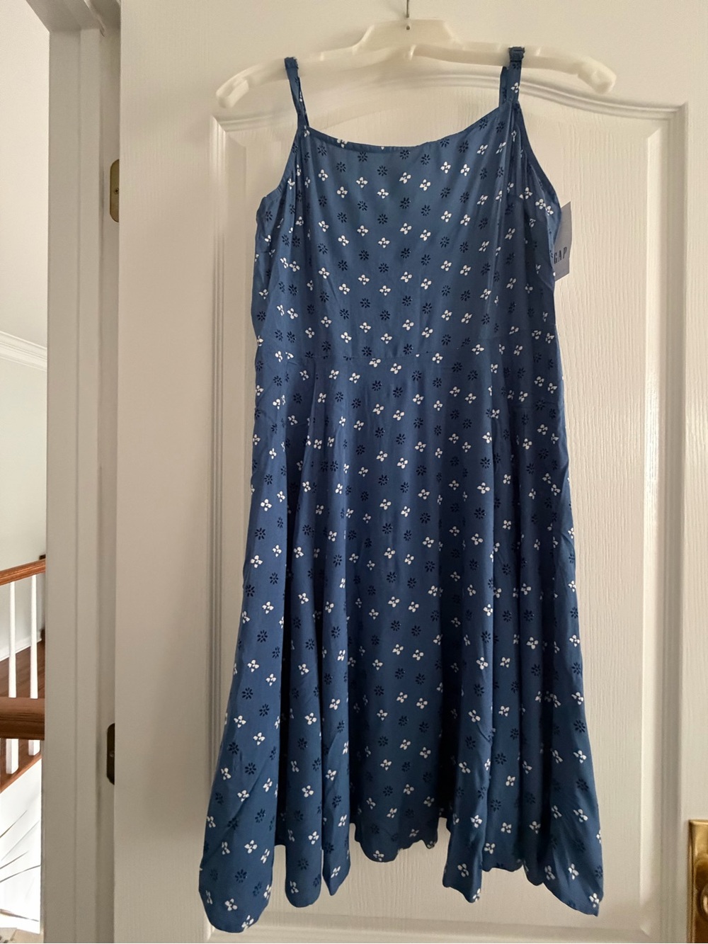 GAP Blue Mini Dress with White Floral Print